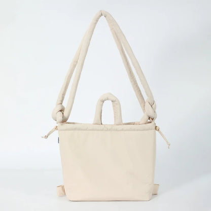 Mochila acolchada para mujer, bolso de mano con asa superior, bolso de hombro