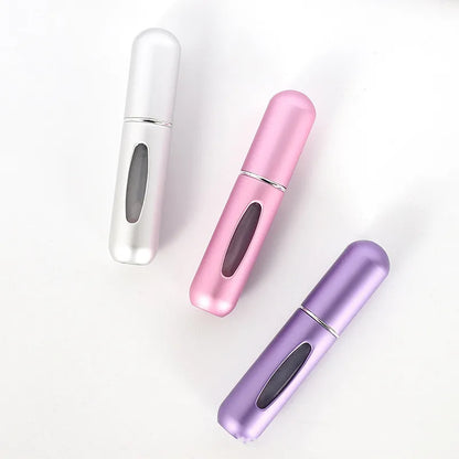 Botella de perfume recargable de 5 ml, portátil, mini, bomba de aroma, envases cosméticos vacíos, atomizador para viaje
