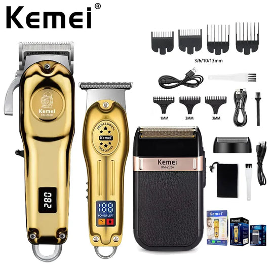 Kemei KM-2628 KM-678 KM-2024 Professional Electric Hair Clipper Beard Trimmer Rechargeable Shaver for Men Hair Trimmer Kit