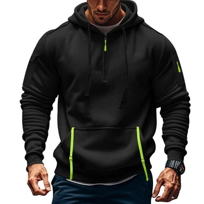 sudadera con capucha y hombros descubiertos para hombre