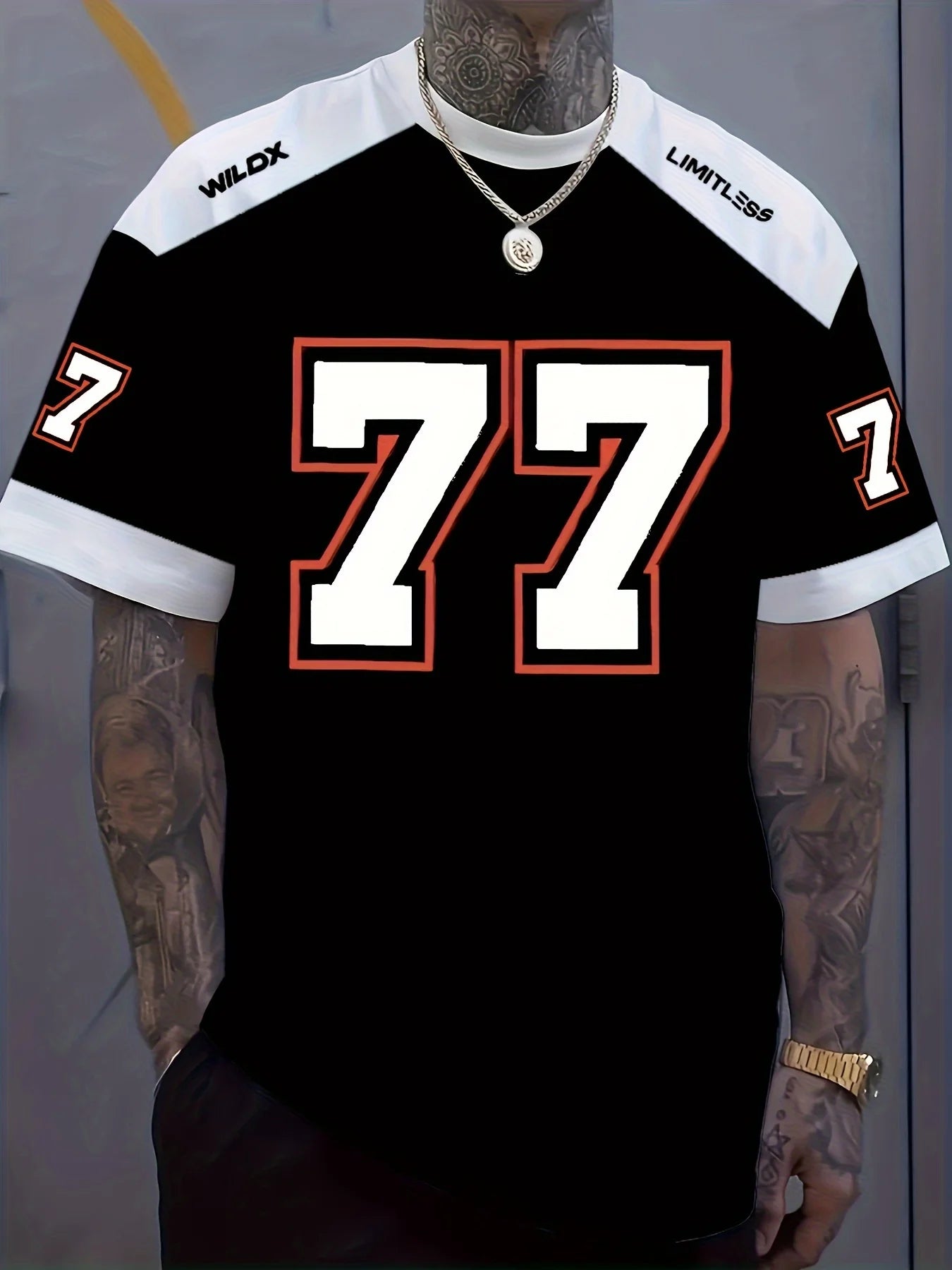 Camiseta Deportiva Casual Ligera y Transpirable con Estampado Digital para Hombre, Verano 2026