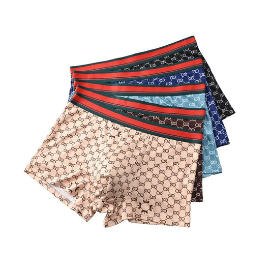 Lote de 5 calzoncillos tipo bóxer estampados para hombre, ropa interior cómoda