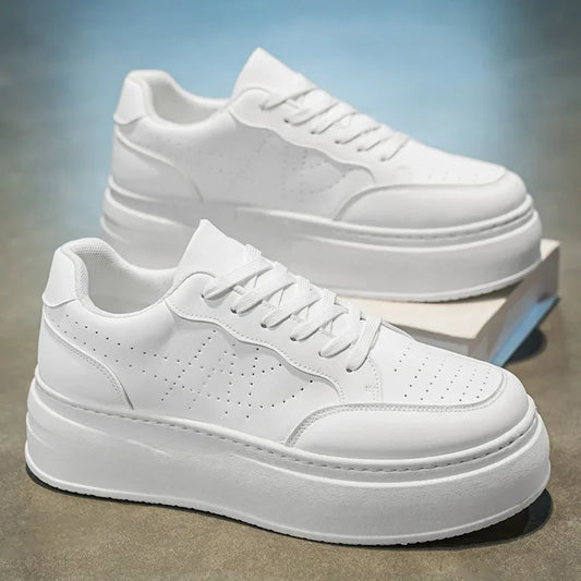 Zapatos deportivos transpirables de alta calidad para hombre, calzado informal de moda con parte inferior gruesa