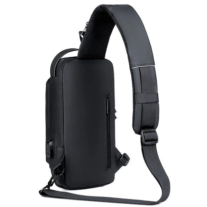 Men Multifunction Anti-theft USB Shoulder Bag Travel Crossbody Messenger Bags Chest Pack