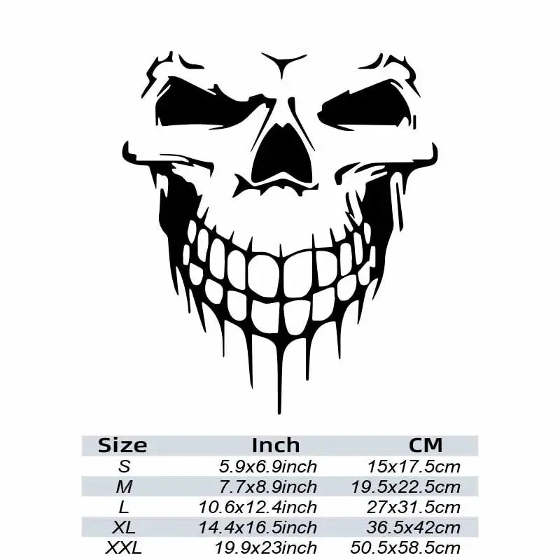 Pegatinas faciales de Calavera, calcomanías modernas de alta calidad para coches, camiones, motocicletas y portátiles