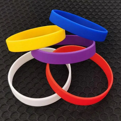 5pcs Fashion Silicone Sports Bracelets for Men Women New Elastic Rubber Wristbands for Boys Girls Team Game Wristbands 