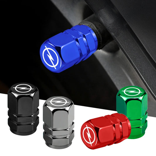 4 cubiertas de válvula de metal para neumáticos de automóvil, antifugas, decorativas para Opel Corsa D, Astra, Insignia, Mokka, Adam Combo