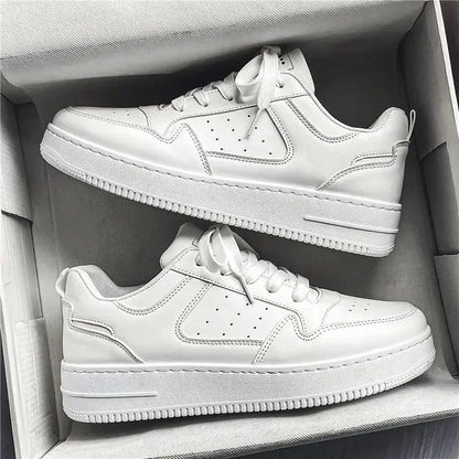 Zapatos de plataforma aireadores para hombre, de moda, a juego, con plataforma blanca, deportivos, informales, de moda