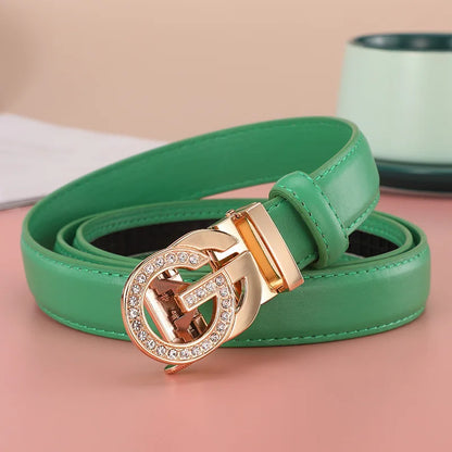 Cinturón de mujer a la moda, nuevo estilo de red, hebilla automática
