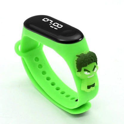 Relojes de moda para niños y niñas, pulsera electrónica deportiva con pantalla LED táctil, reloj de Spiderman para niños y mujeres, reloj resistente al agua