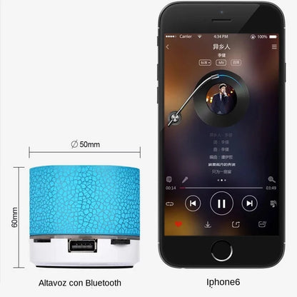 Mini haut-parleur Bluetooth sans fil, haut-parleur LED coloré, caisson de basses TF, haut-parleurs stéréo d'extérieur, colonne de son de musique MP3 pour smartphone 