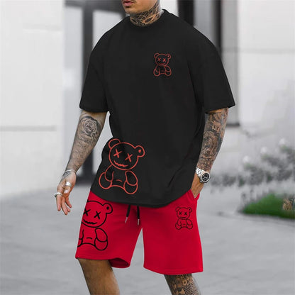 Talla grande 4xL, 5xL, 6XL , conjunto holgado de verano para uso diario en pareja, pantalones cortos de manga corta