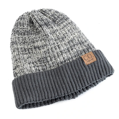 sombreros de invierno Unisex de dos tonos, añaden forro de piel, gorro cálido a la moda para hombres y mujeres
