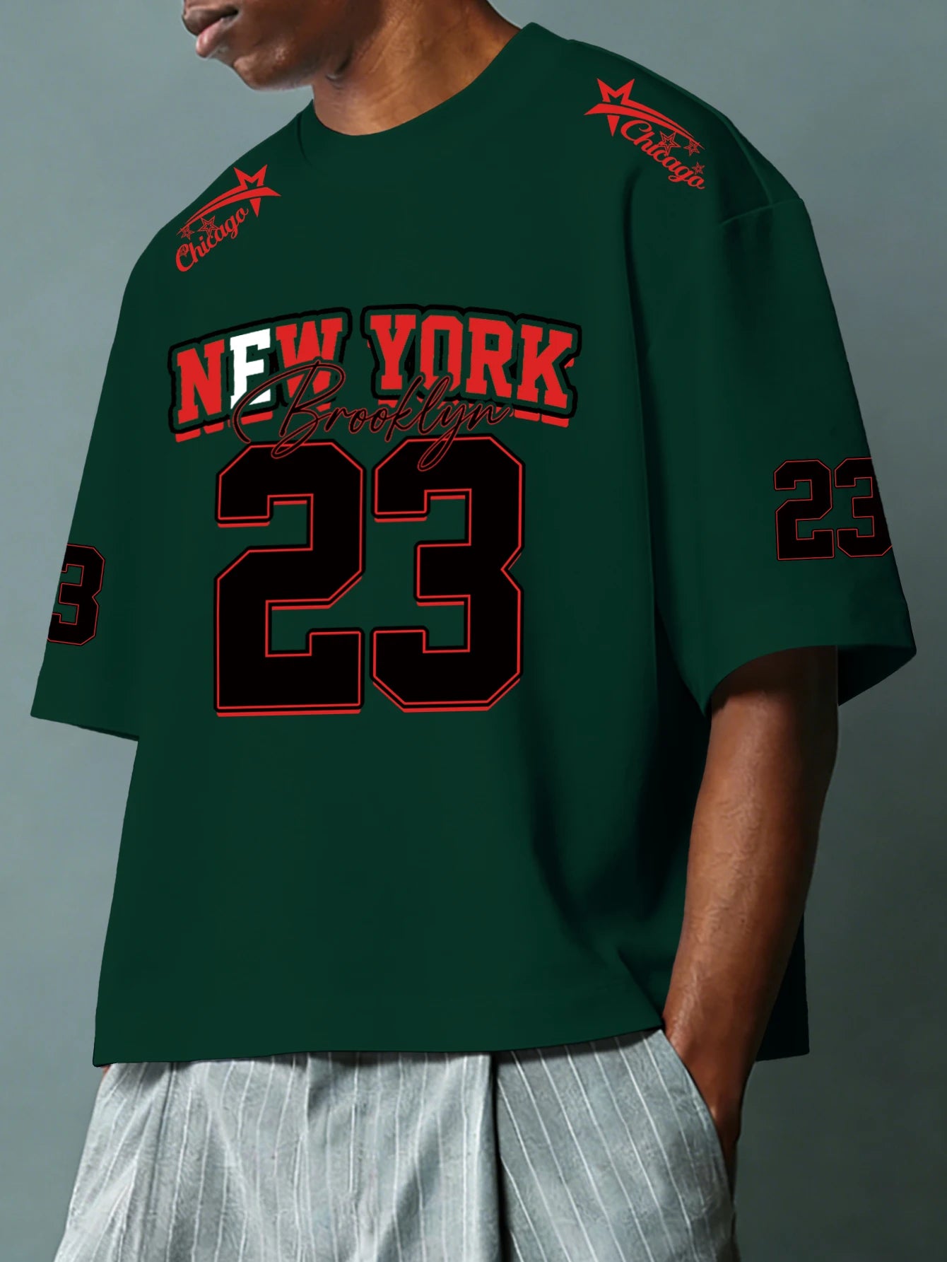 Camiseta deportiva vintage con número y estrella