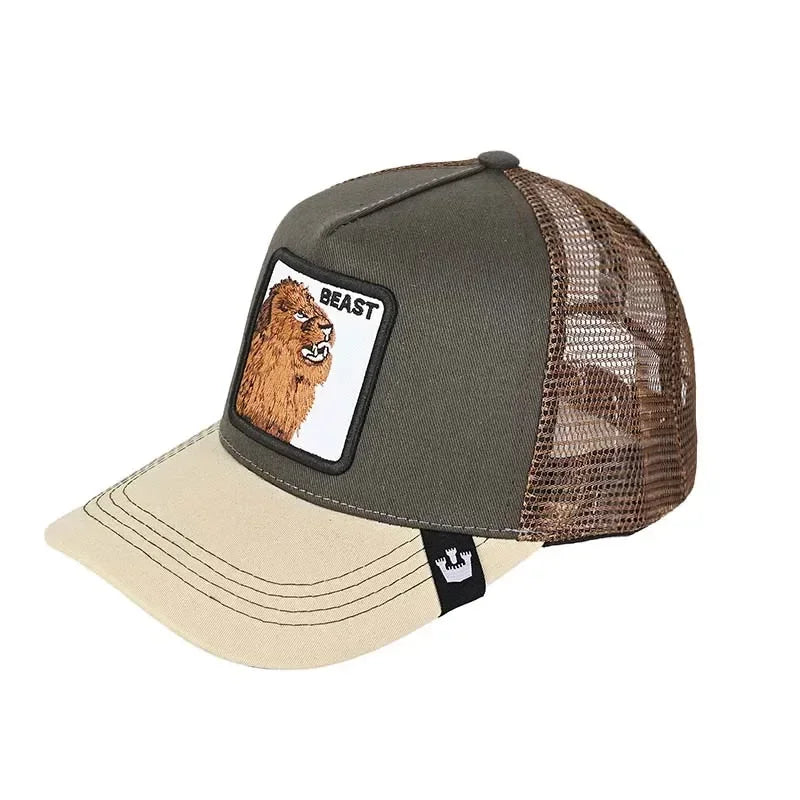 Gorra de béisbol bordada unisex, gorra de tiburón, gorra de animal, gorra de león, gorra de tigre, gorra de gallo, gorras de granja, gorras casuales, gorra de protección solar