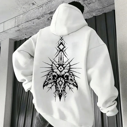 Ropa de calle para hombre, Sudadera con capucha con estampado , chaqueta informal de moda para otoño e invierno