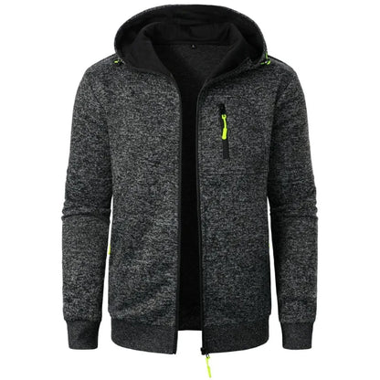 Nueva ropa de calle, sudaderas de manga larga para hombre, cremallera con capucha, chaqueta cálida de invierno de gran tamaño, abrigo, chándal para exteriores para hombre