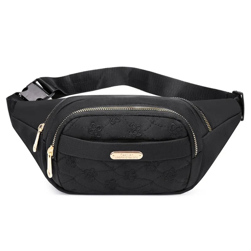 Riñonera de tela impermeable para mujer, bolso cruzado de diseñador, a la moda, tipo banana