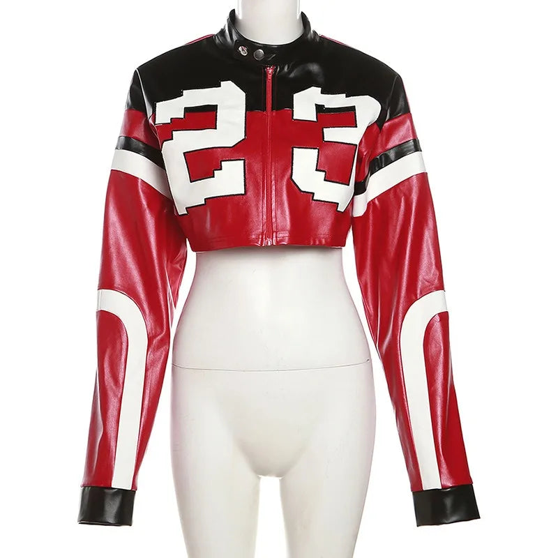 chaqueta corto para mujer, ropa nueva, moda con estampado de letras