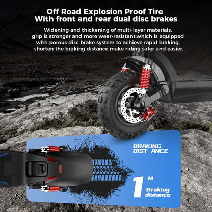 iScooter IX4/IX6 Electric Scooter 800W/1000W Powerful 10inch 11inch Off-road Tire 40-45km