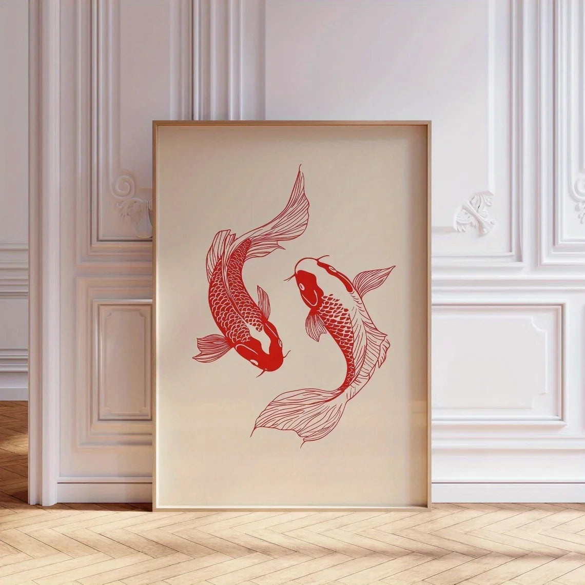 Impresiones en lienzo de pez, póster minimalista moderno, impresiones de arte estético, dormitorio, cocina, decoración del hogar, póster artístico, regalos