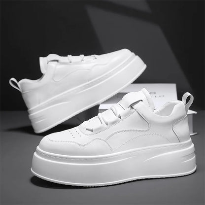 Zapatos con plataforma alta parte inferior gruesa para hombre.