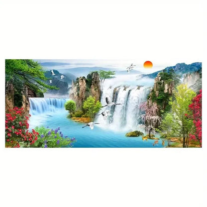 Pósteres artísticos de pared de puesta de sol de playa, pintura en lienzo de paisaje grande, impresión, imagen de decoración de pared nórdica para decoración del hogar sin marco