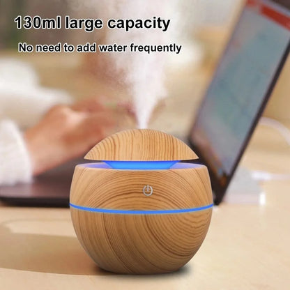 Humidificador eléctrico de aire con aroma, humidificador ultrasónico de madera, aromaterapia con aceites esenciales, generador de niebla fría para dormitorio