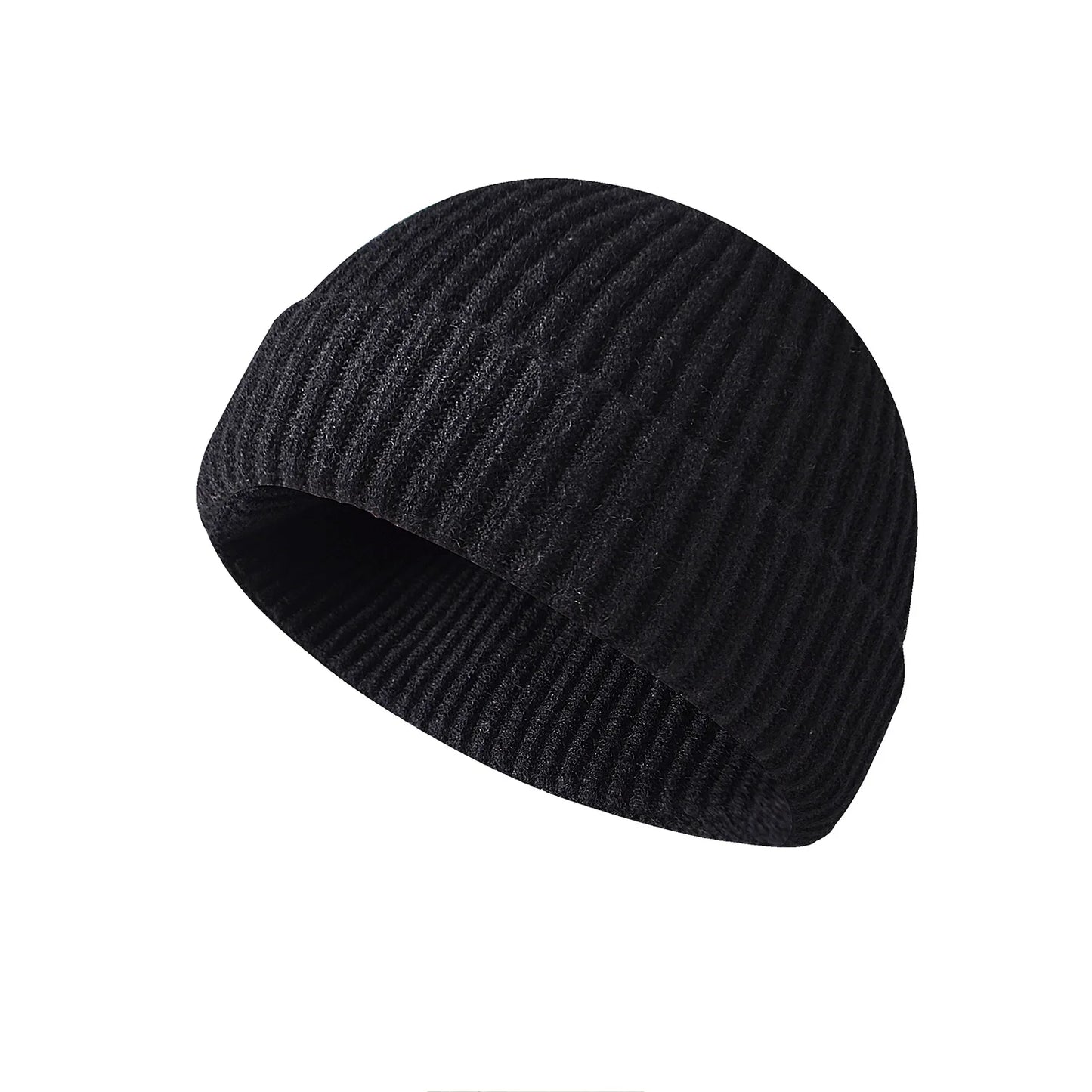 Gorro de punto de invierno, gorro de hip hop de color sólido, gorros y gorros unisex