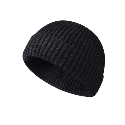 Gorro de punto de invierno, gorro de hip hop de color sólido, gorros y gorros unisex