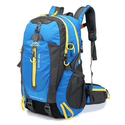 Mochila de viaje resistente al agua de 40L, mochila para acampar, senderismo, portátil, senderismo, escalada, bolsas traseras para hombres y mujeres