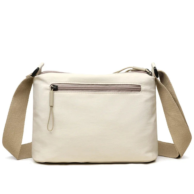 Bolso de hombro tipo bandolera de alta capacidad con 3 bolsillos principales para mujer