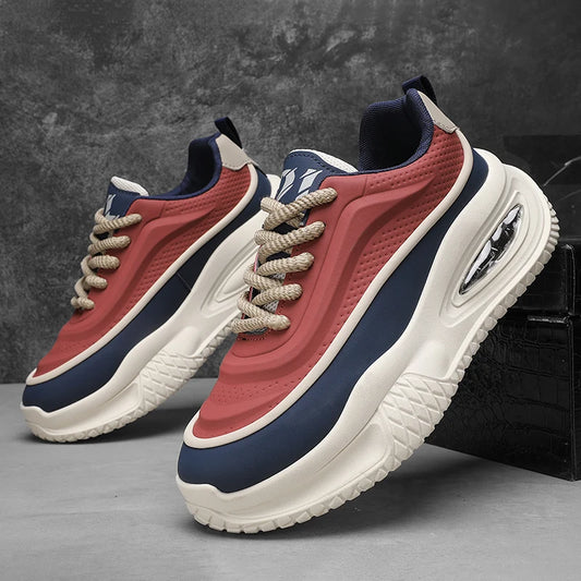 Zapatos deportivos informales para hombre, zapatos  de suela gruesa a la moda, zapatos de hombre modernos y cómodos adecuados para exteriores