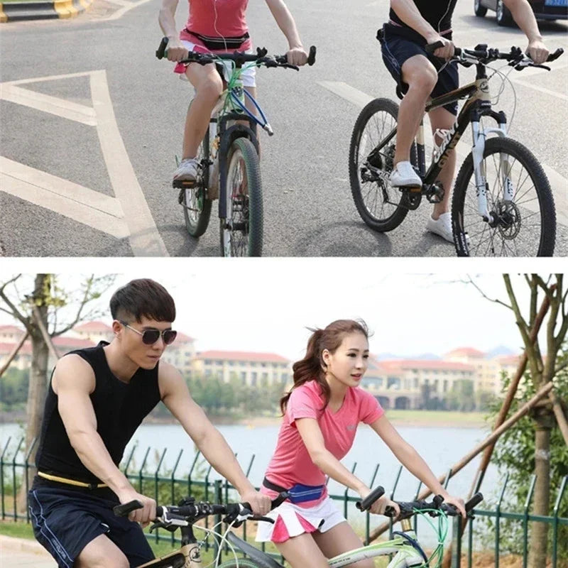 Riñonera ajustable para correr, doble bolsillo, impermeable, cinturón para teléfono, bolsa pequeña de nailon para viajar, ciclismo, senderismo, deporte, gimnasio