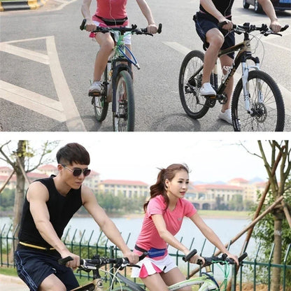 Riñonera ajustable para correr, doble bolsillo, impermeable, cinturón para teléfono, bolsa pequeña de nailon para viajar, ciclismo, senderismo, deporte, gimnasio