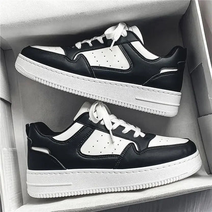 Zapatos de plataforma aireadores para hombre, de moda, a juego, con plataforma blanca, deportivos, informales, de moda