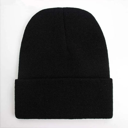 Gorro Unisex liso Otoño Invierno mezclas de lana Gorro de punto suave y cálido hombres mujeres