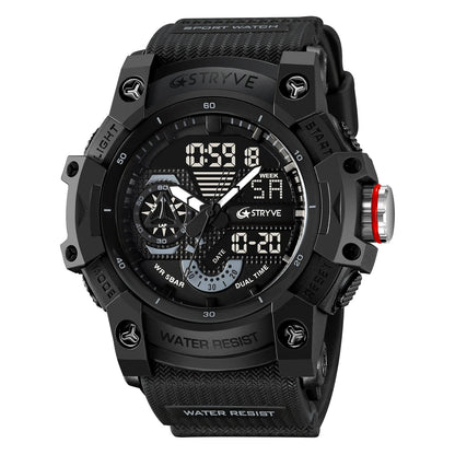 Reloj deportivo electrónico de moda para hombre, resistente a golpes, resistente al agua, con alarma LED y cronómetro