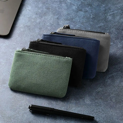 Mini billeteras de PU a la moda, monederos, tarjetero, monedero, bolsa de cambio con cremallera para hombres y mujeres