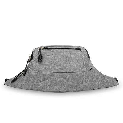 Riñonera impermeable de lona para hombre, estilo coreano, para deportes al aire libre, bandolera tipo banana