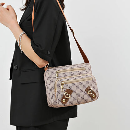 Bolso de mujer de nuevo estilo: bolso de hombro casual hecho de piel sintética