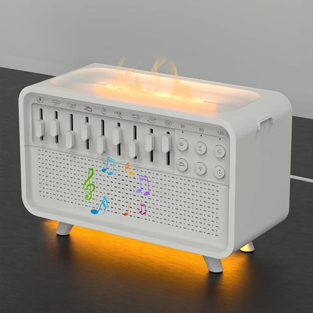 Altavoz 3 en 1 compatible con Bluetooth, ruido blanco, ayuda para dormir, humidificador de luz nocturna, máquina todo en uno, sonido natural gratuito de 8 Goup