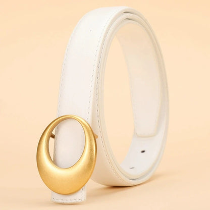 Cinturón de mujer de moda; cinturón de piel de vacuno para mujer