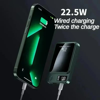 Cargador inalámbrico rápido Xiaomi de 100.000 mAh con batería externa magnética Magsafe para iPhone, Huawei y Samsung.