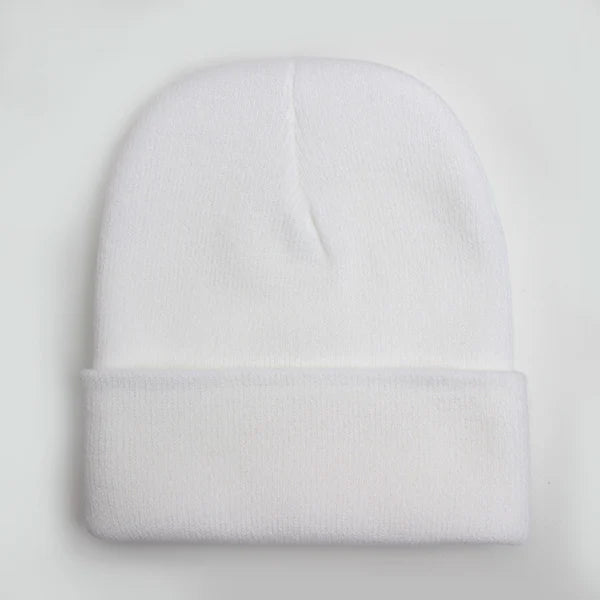 Gorro Unisex liso Otoño Invierno mezclas de lana Gorro de punto suave y cálido hombres mujeres