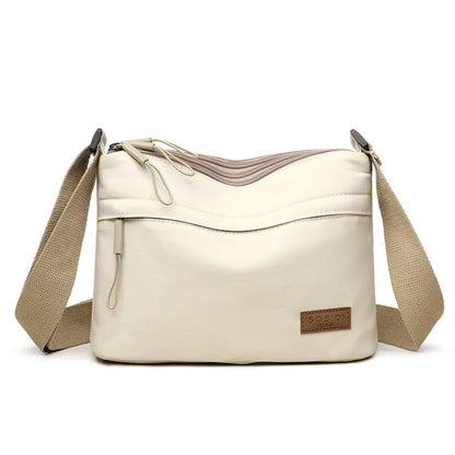 Bolso de hombro tipo bandolera de alta capacidad con 3 bolsillos principales para mujer