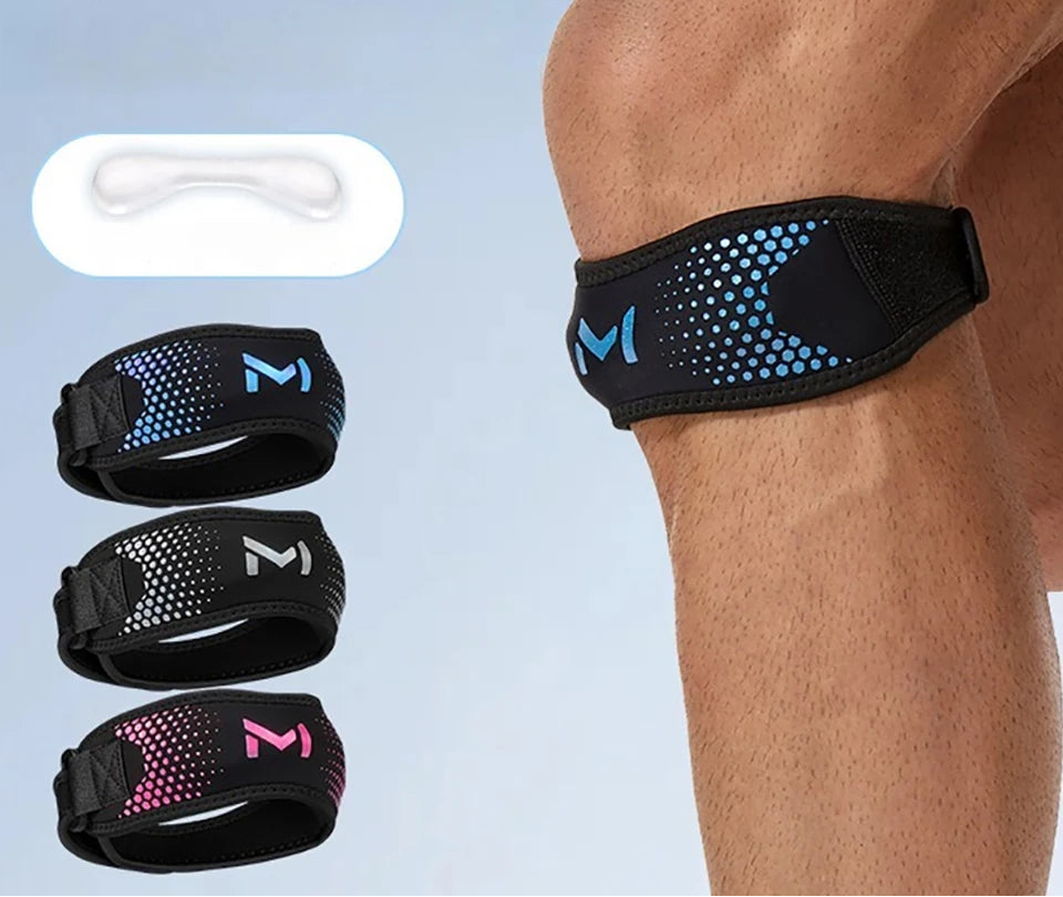 rodillera para rótula, rodillera ajustable, estabilizador de tendón rotuliano, banda de soporte para fútbol, baloncesto, puente para correr