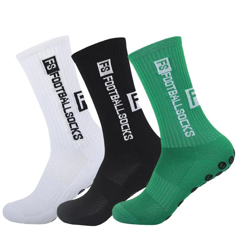 3 pares de calcetines resistentes de fútbol antideslizantes para hombres y mujeres
