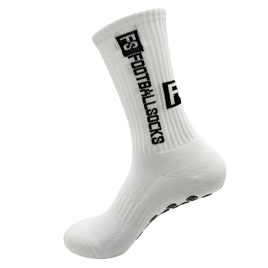 Calcetines de fútbol antideslizantes, medias de goma, algodón, 4 pares