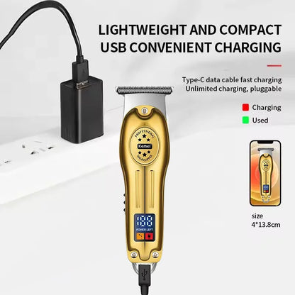 Cortadora de pelo eléctrica profesional Kemei KM-2628 KM-678 KM-2024, cortadora de barba, afeitadora recargable para hombres, kit recortador de pelo